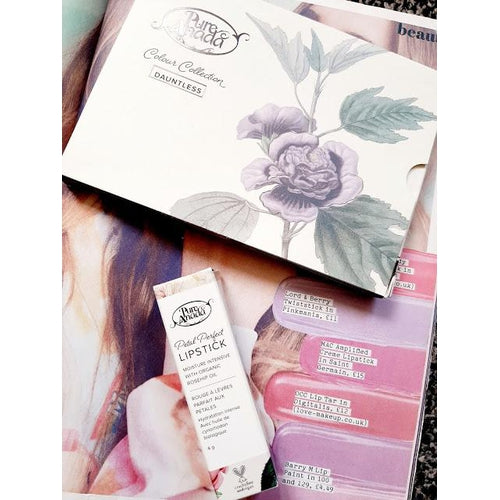 Pure Anada Dauntless Palette & Petal Perfect Lipstick Review by Bows & Pearls