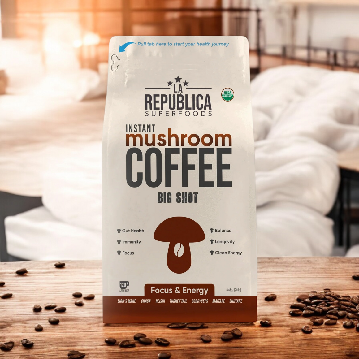 Instant 7 Mushroom Coffee BIG SHOT -  La Republica