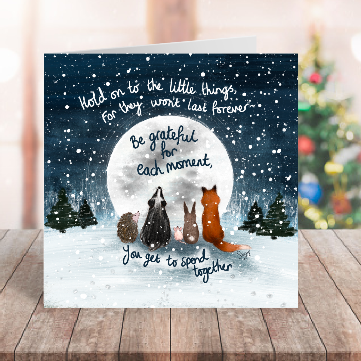 "Together" - Christmas Card by Fox Under The Moon