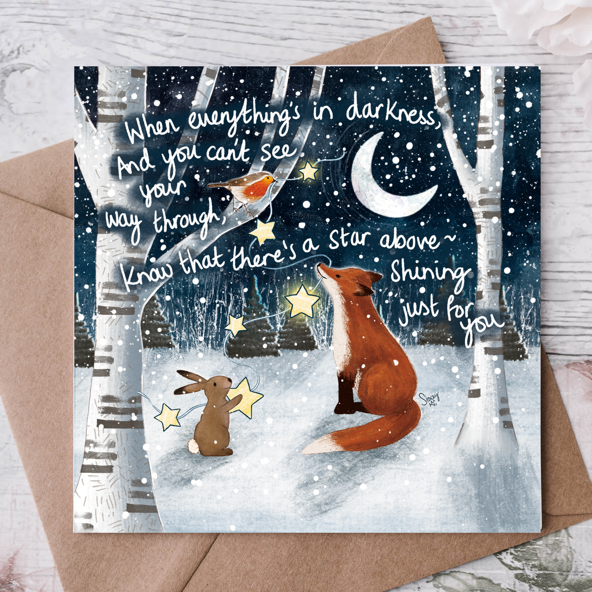 "A Star Above" - Christmas Card by Fox Under The Moon