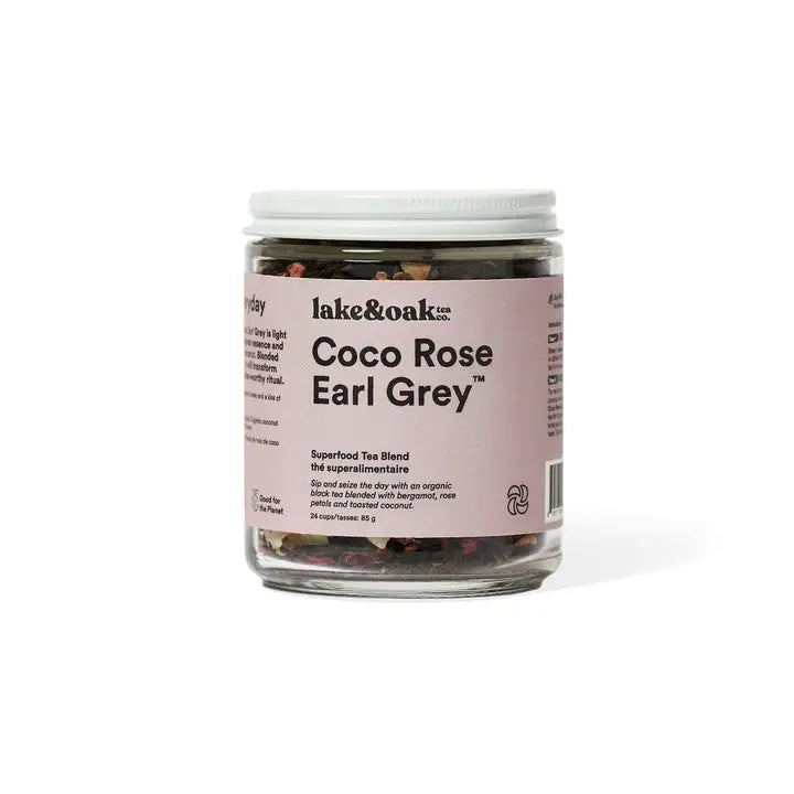 Coco Rose Earl Grey - Superfood Tea Blend 226.8g-Lake Oak Tea