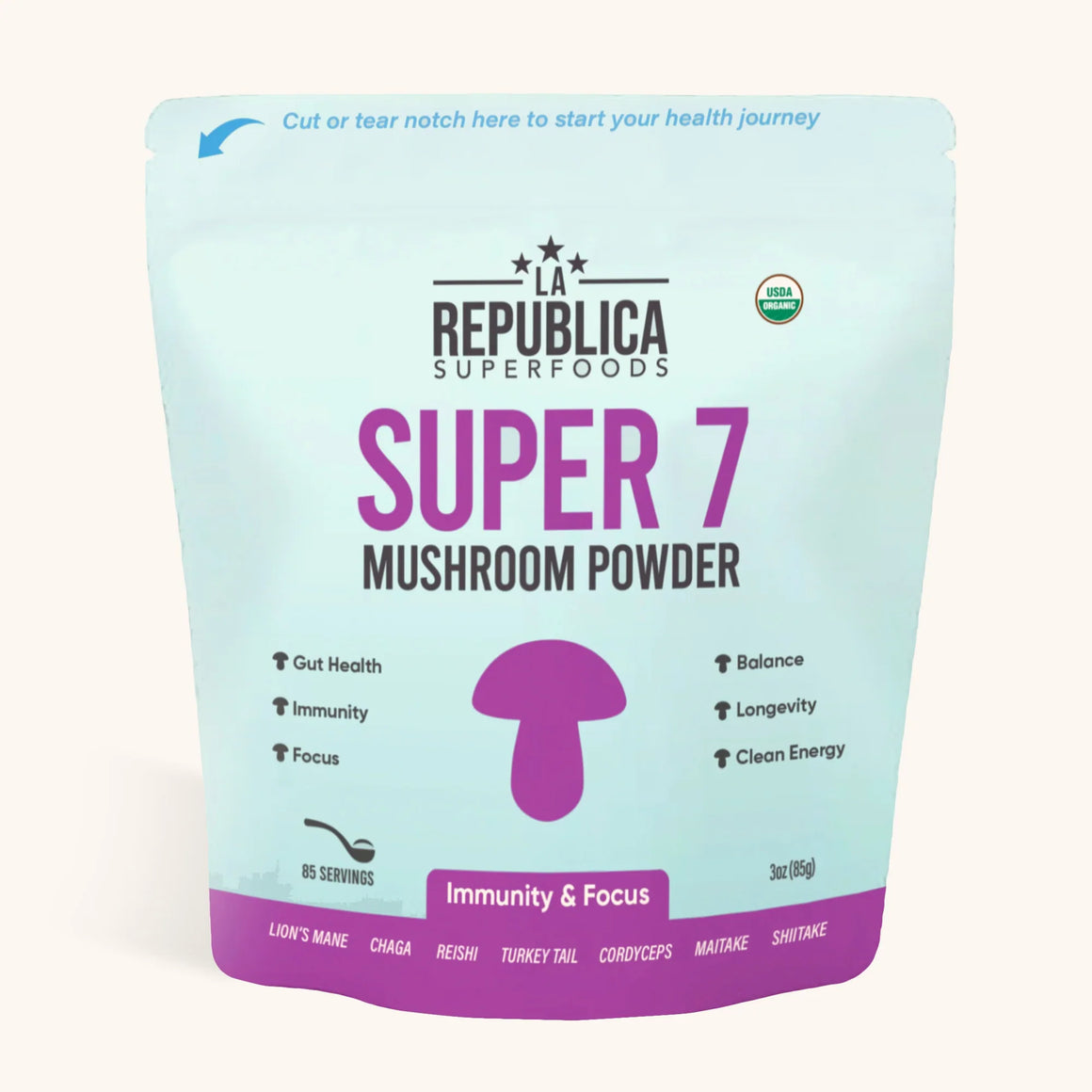 Super 7 Mushroom Extract Powder - La Republica