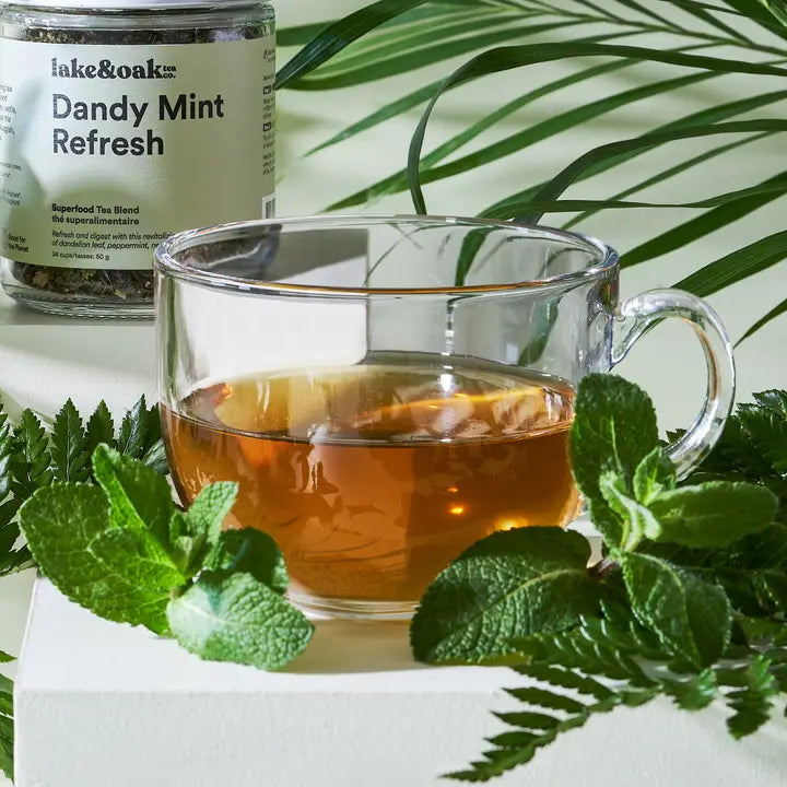 Dandy Mint Refresh - Superfood Tea Blend 226.8g-Lake Oak Tea
