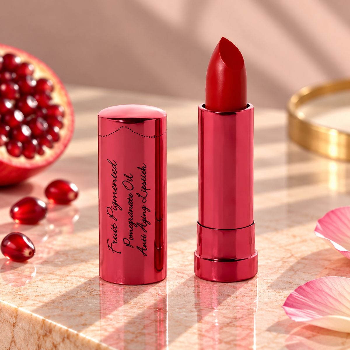 Poppy Pigmented® Pomegranate Oil Anti-Aging Lipstick - 100% Pure