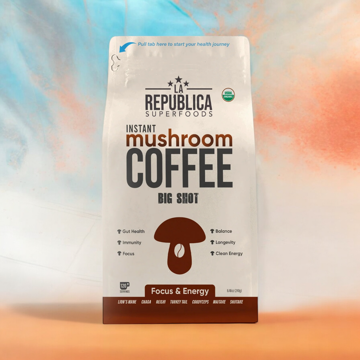 Instant 7 Mushroom Coffee BIG SHOT -  La Republica