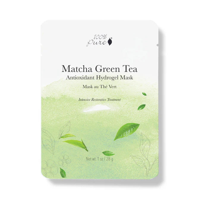 Matcha Green Tea Antioxidant Hydrogel Mask - 100% Pure