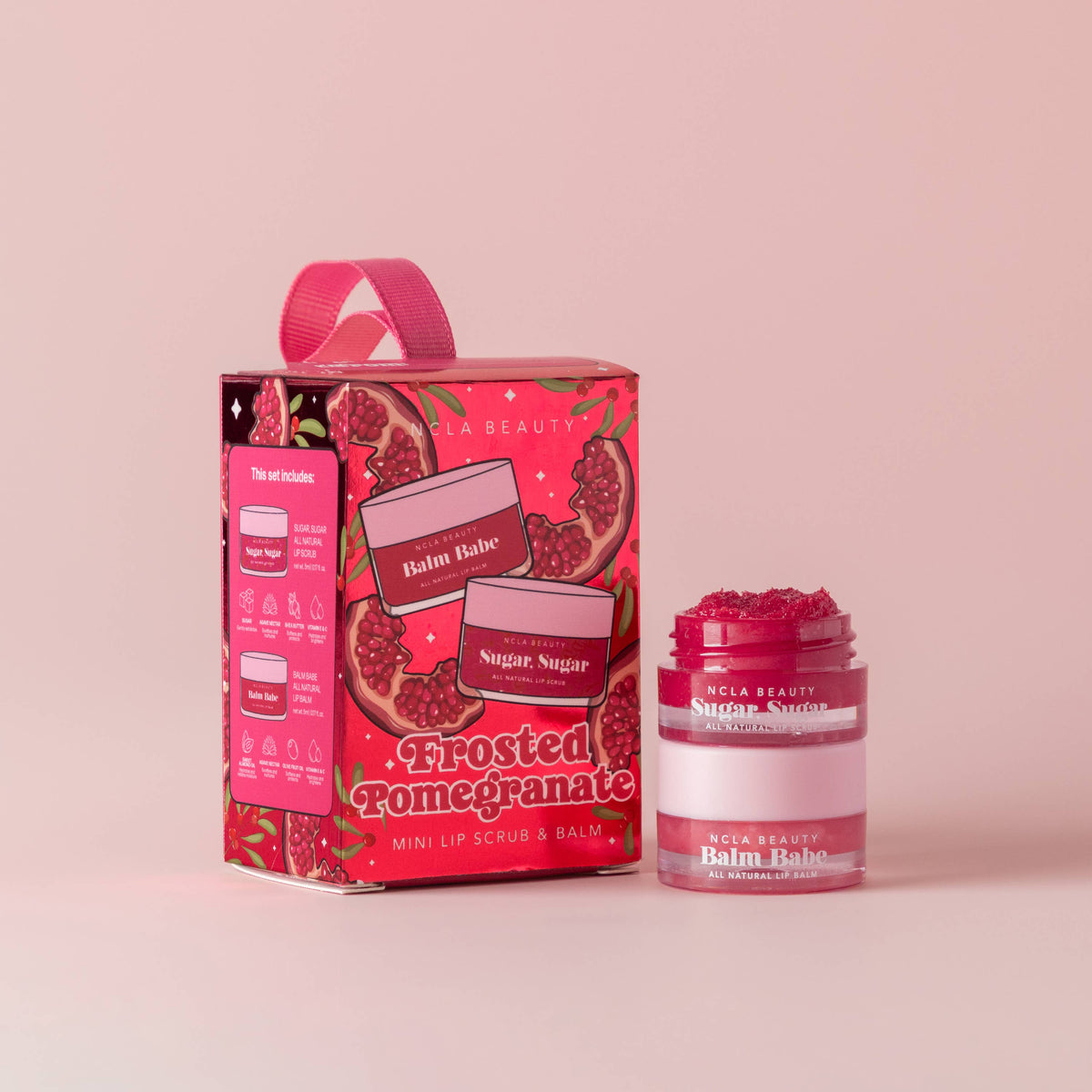 Ornament Mini - Frosted Pomegranate Lip Scrub + Balm Set
