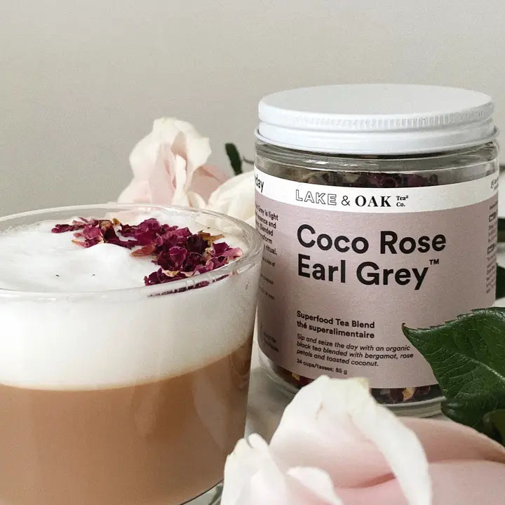 Coco Rose Earl Grey - Superfood Tea Blend 226.8g-Lake Oak Tea