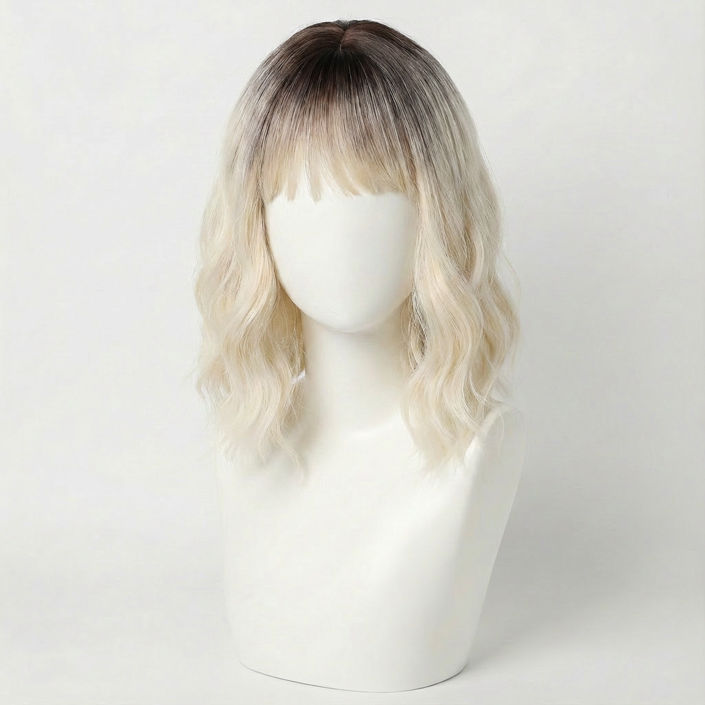 "Sami" - Short Platinum Blonde Bob Wig