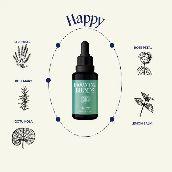 Happy Herbal Tincture 30ml - Blooming Blends
