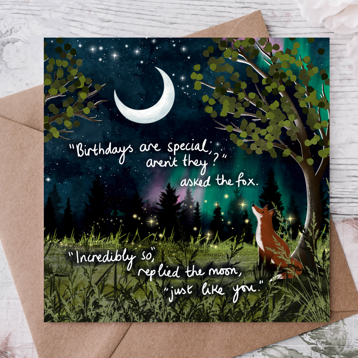 'Birthdays Are Special' - Fox Under The Moon Birthday Card