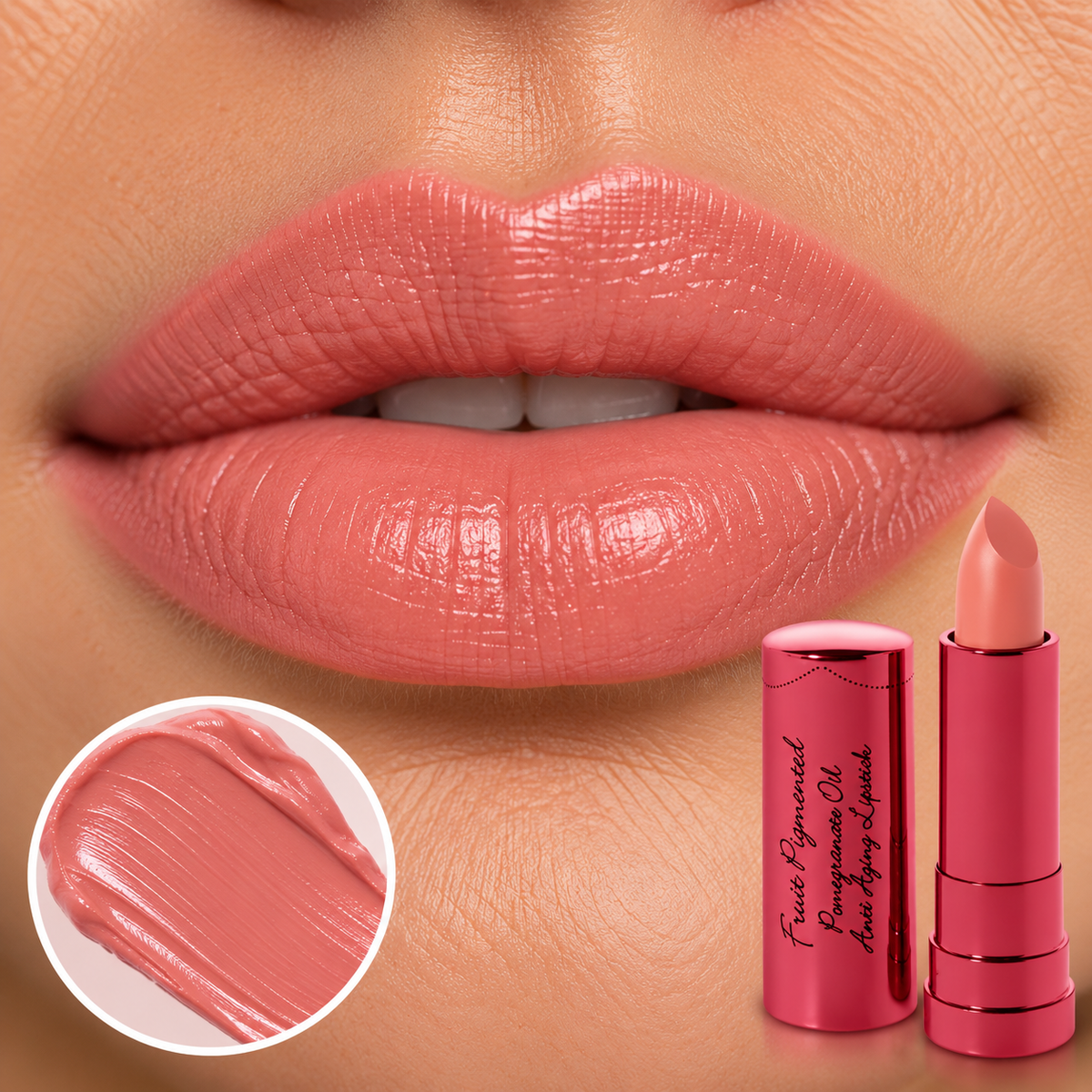 Peony Fruit Pigmented® Pomegranate Oil Anti-Aging Lipstick - 100% Pure