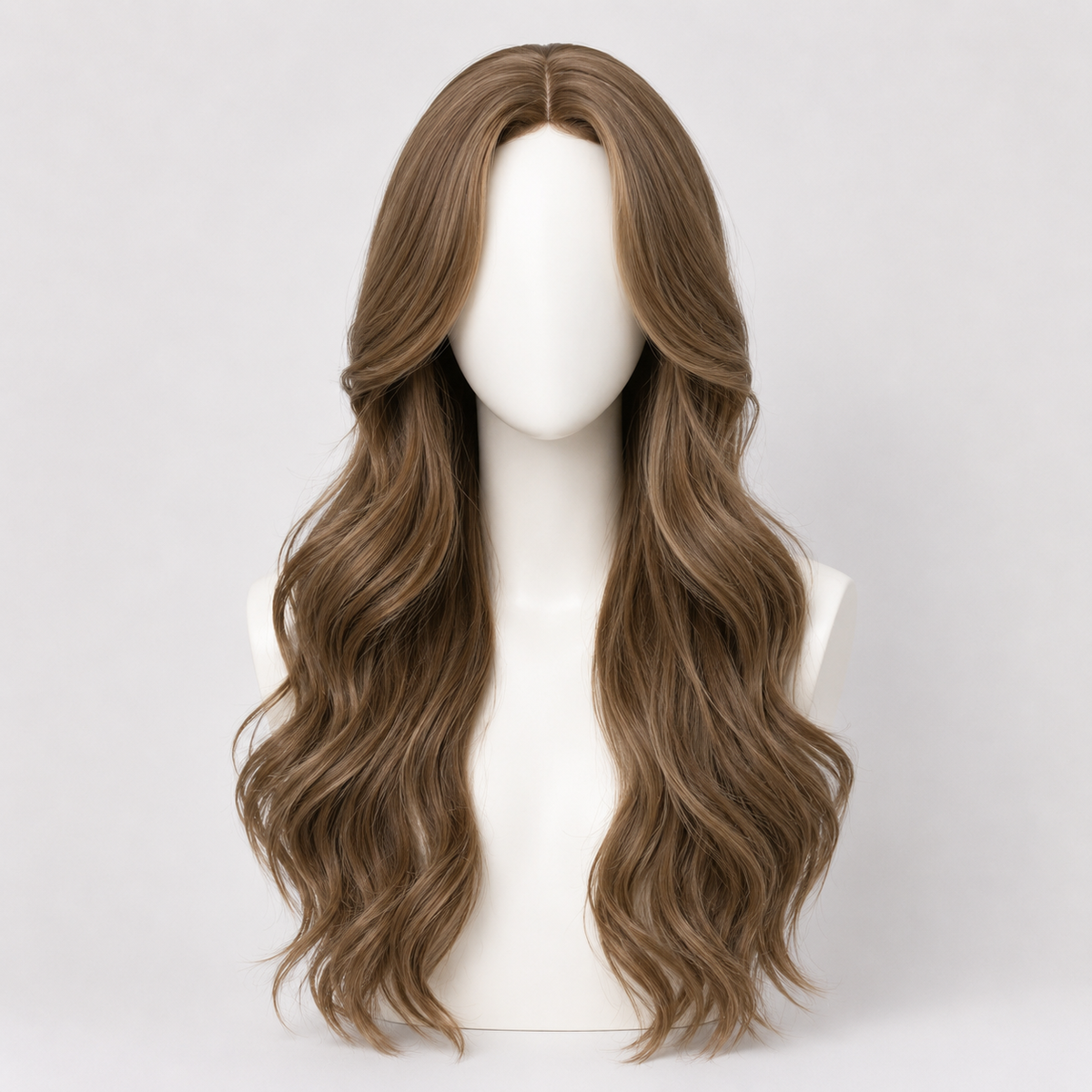 "Lexi" - Long Brown Curled Wig