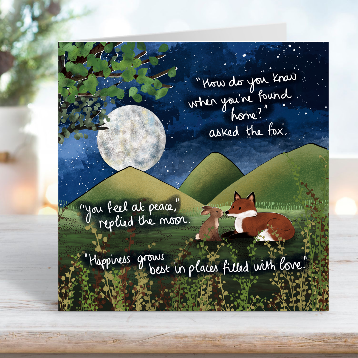 'Finding Home' - Fox Under The Moon New Home Card
