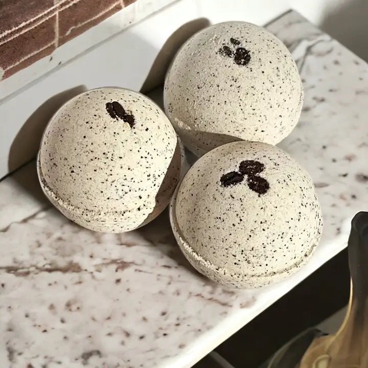 Cappuccino and Tiramisu Large Bath Bomb - 8oz-Pure Drop-Live in the Light Naturally Ltd