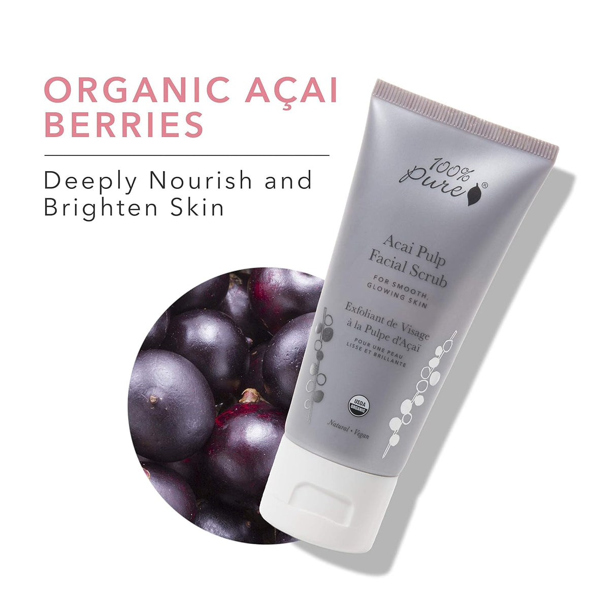 Acai Pulp Facial Scrub - 100% Pure