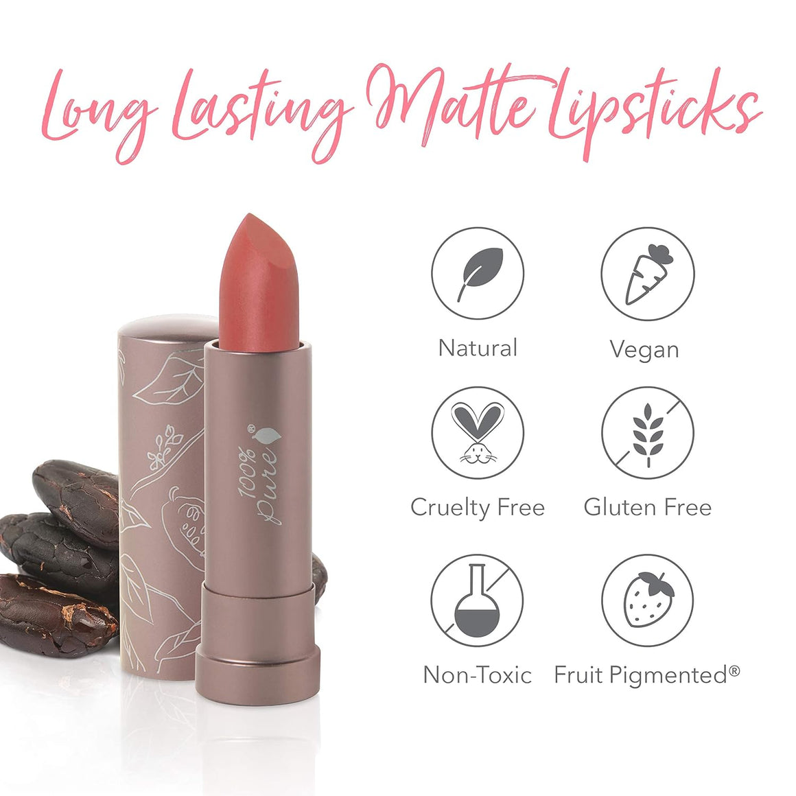 Savanna Fruit Pigmented® Cocoa Butter Matte Lipstick - 100% Pure (Copy)