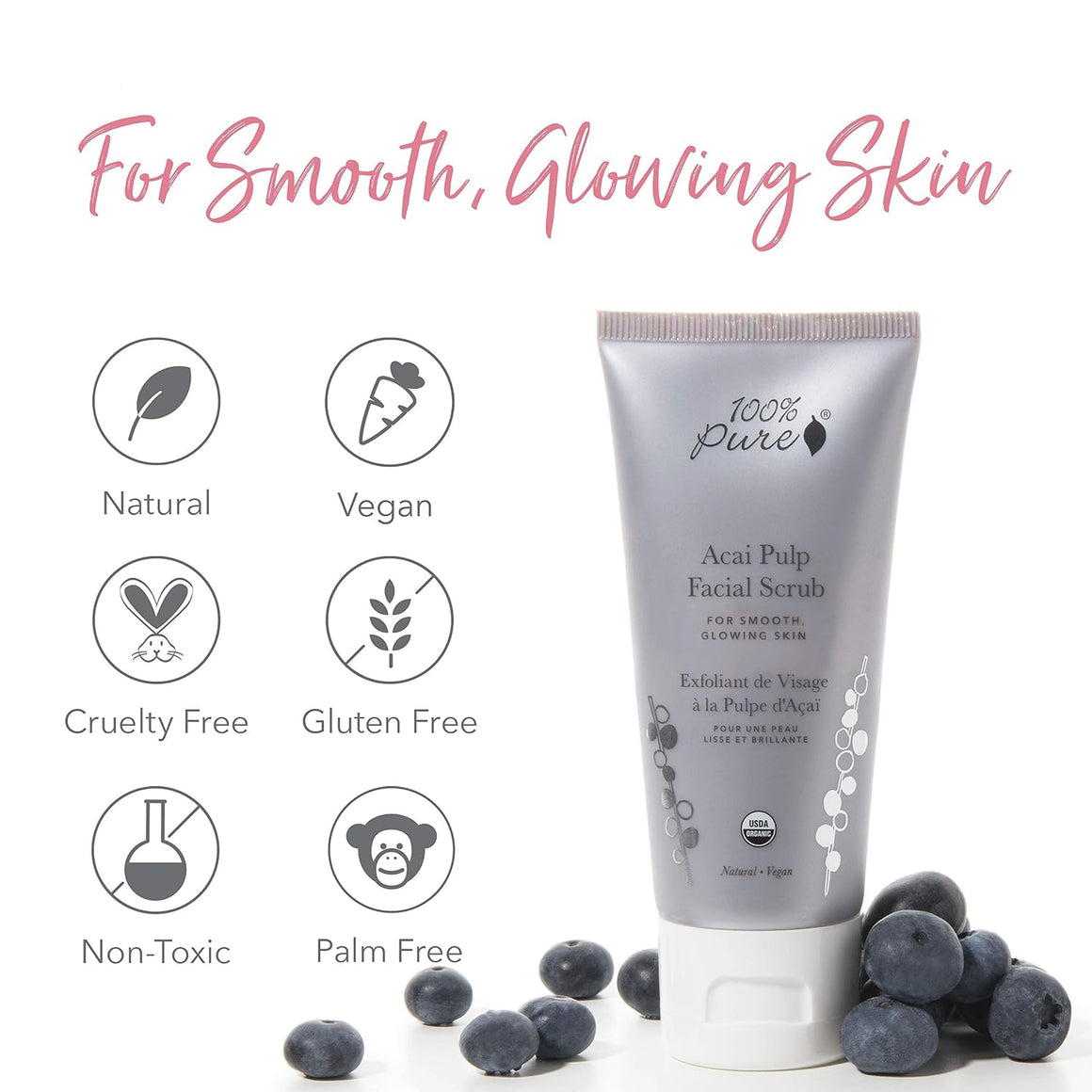 Acai Pulp Facial Scrub - 100% Pure