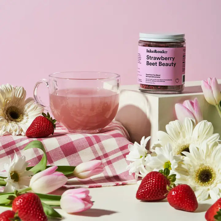 Strawberry Beet Beauty- Superfood Tea Blend 226.8g-Lake Oak Tea