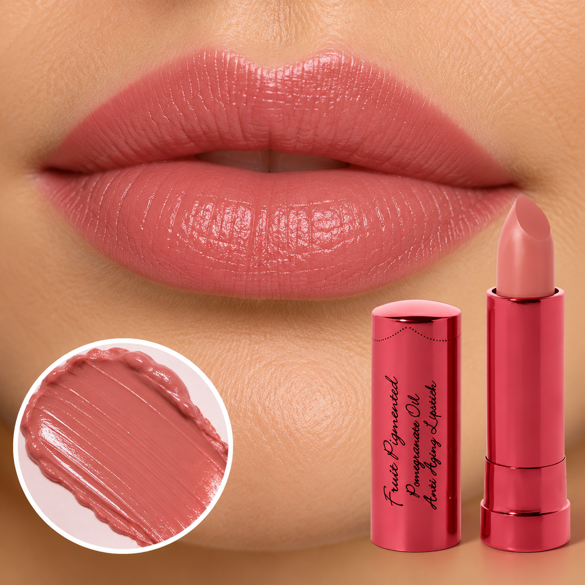 Foxglove Fruit Pigmented® Pomegranate Oil Lipstick – 100% Pure