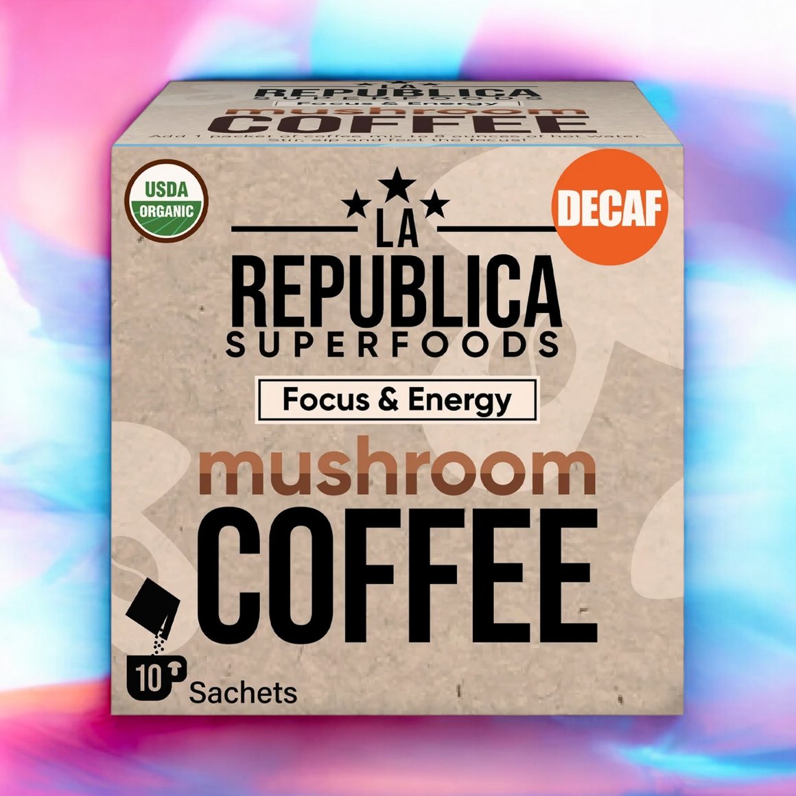 DECAF Mushroom Coffee 10-Pack Box