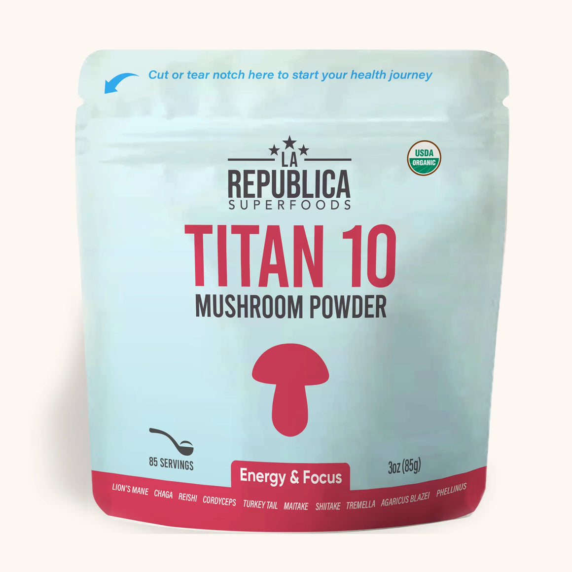 Titan 10 Mushroom Extract Powder 85g *Limited Edition* - La Republica