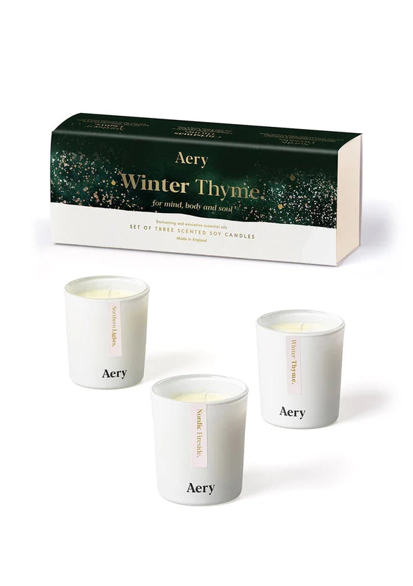 Winter Thyme Gift Set - Set of 3 Candles - Aery Living