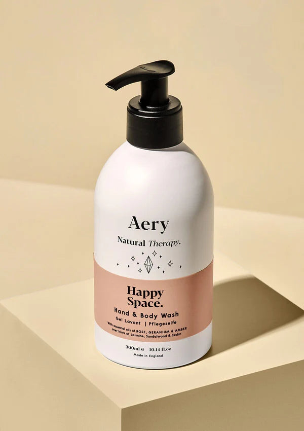 Happy Space Hand & Body Wash- Rose Geranium and Amber - Aery Living