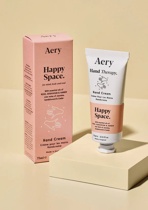 Happy Space Hand Cream - Rose Geranium and Amber - Aery Living