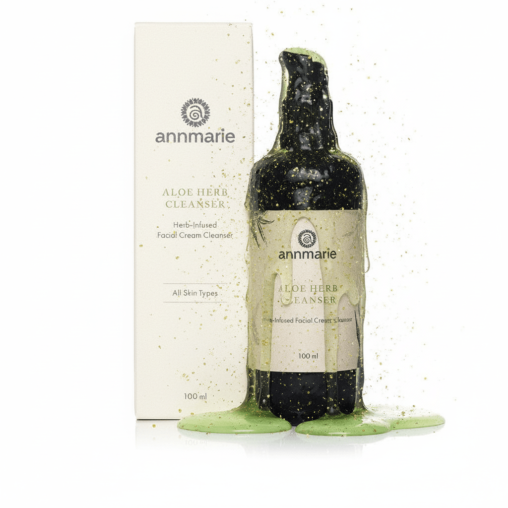 Annmarie Aloe Herb Cleanser bottle and packaging on a white background