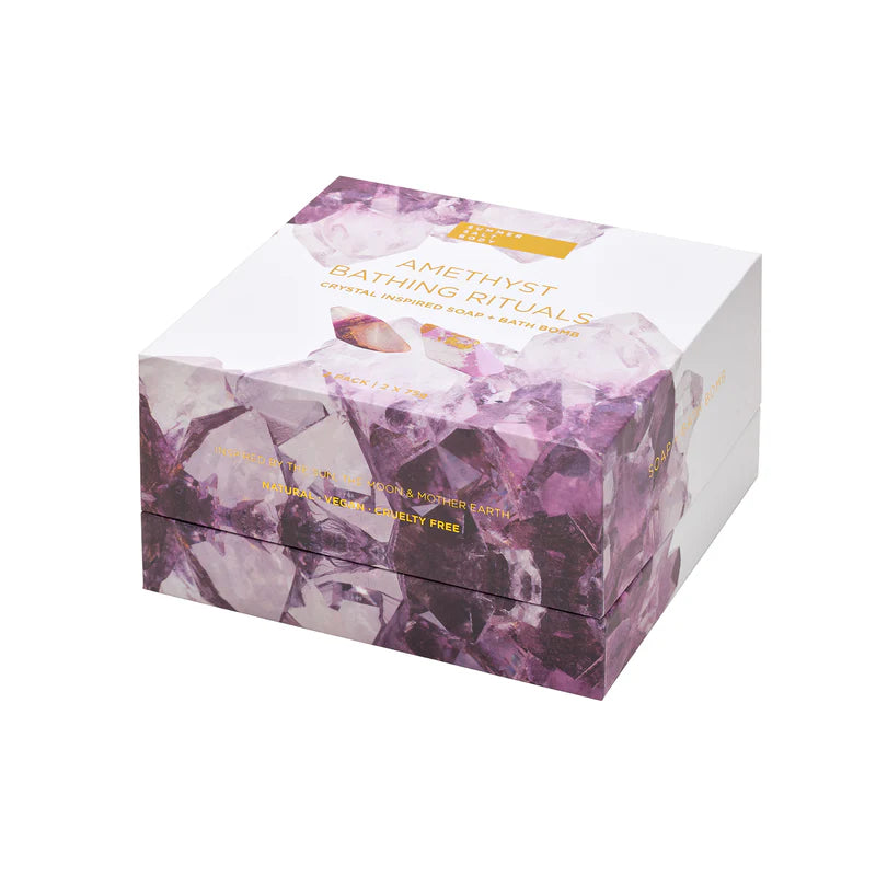 Amethyst Bathing Rituals | 2 Pack (Soap & Bath Bomb)