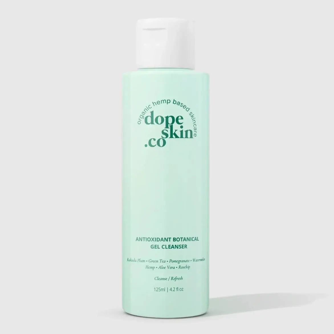 Dope Skin Co. cleanser bottle on a white background