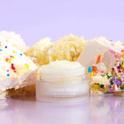 Balm Baby lip balm with colorful sprinkles on a light purple background