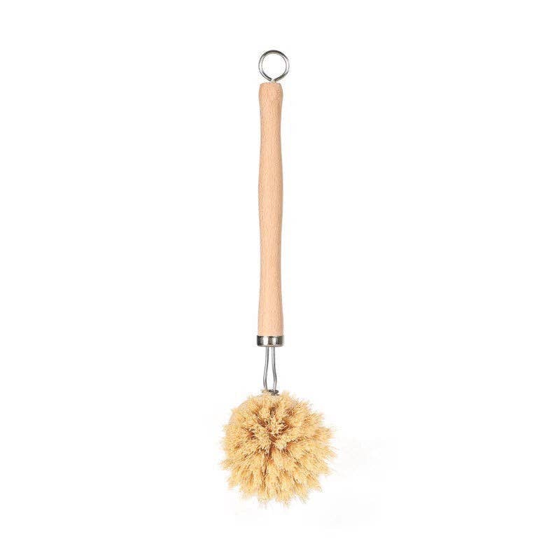 Bamboo Sisal Dish Brush - Smile Boutiques with a sustainable bamboo handle and plant-fibre sisal bristles.