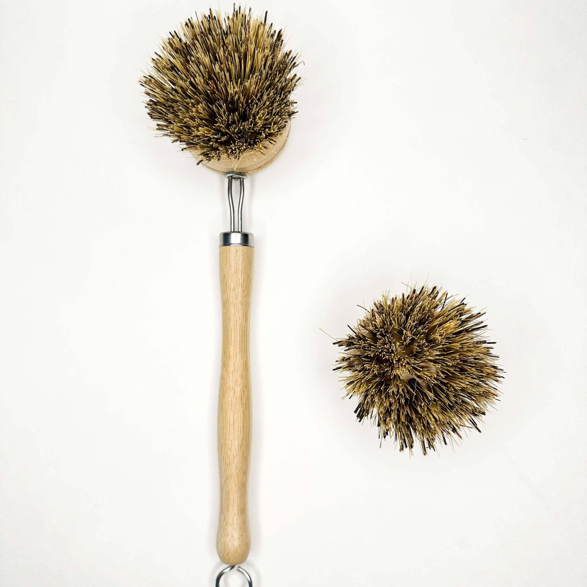 Bamboo Sisal Dish Brush - Smile Boutiques with natural bristles and a sustainable wooden handle.