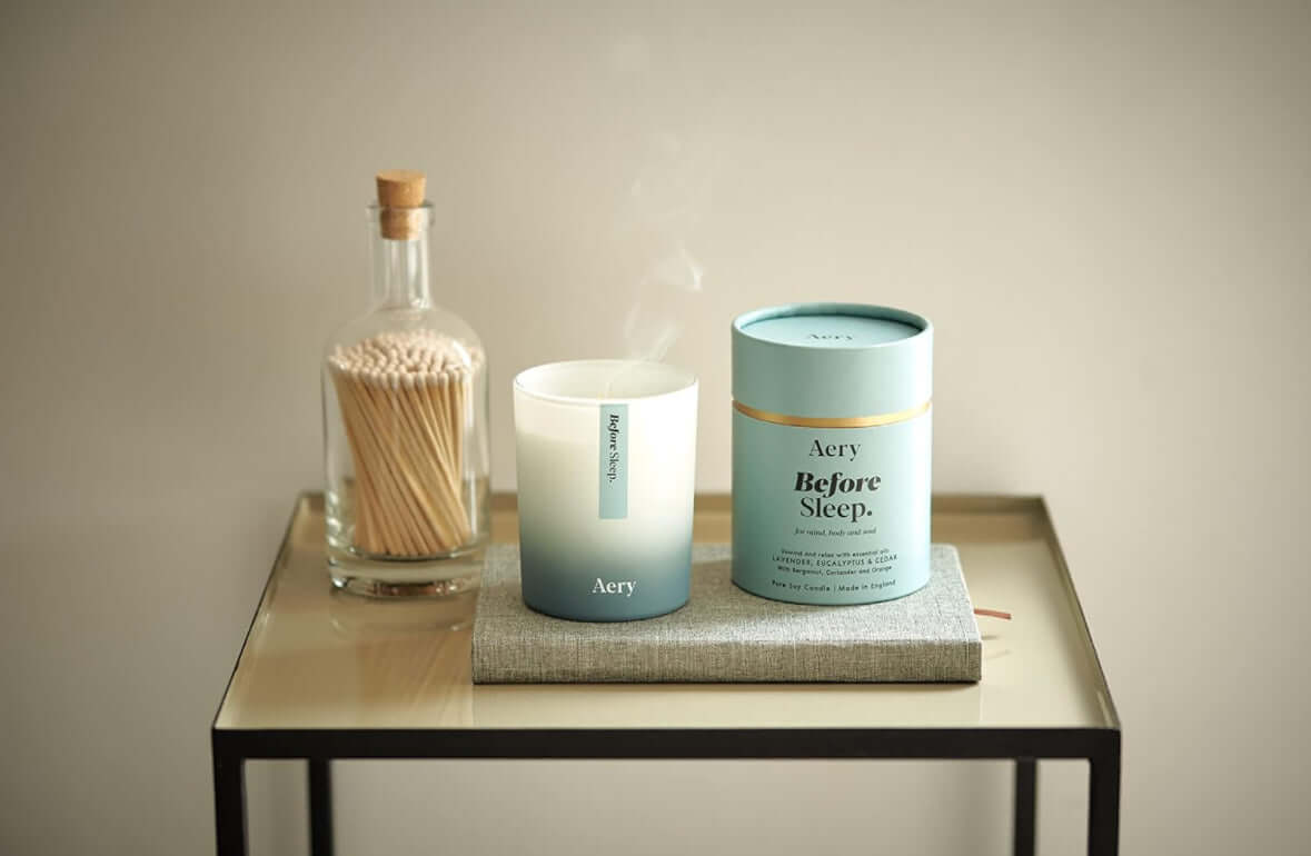 Before Sleep Scented Candle - Lavender Eucalyptus and Cedar - Aery Living