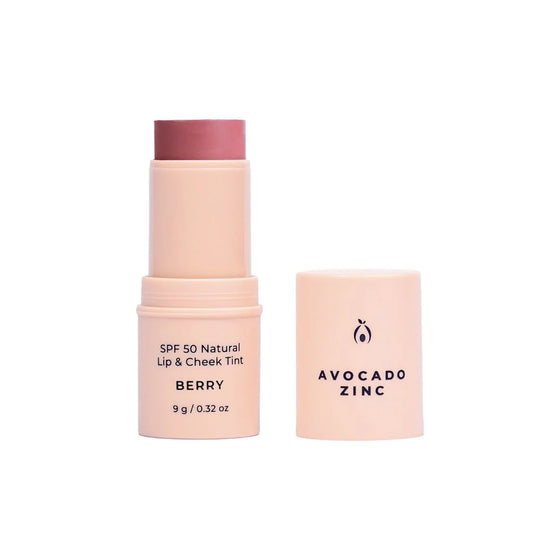 SPF 50 Natural Lip & Cheek Tint - Avocado Zinc Berry