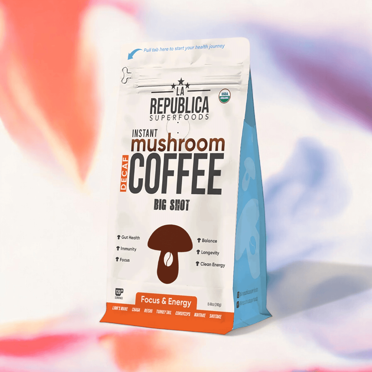 Big Shot instant Decaf 7 mushroom coffee 240g - La Republica
