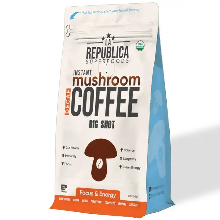 Big Shot instant Decaf 7 mushroom coffee 240g - La Republica