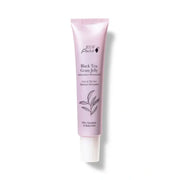 Pink tube of Black Tea Grass Jelly on a white background