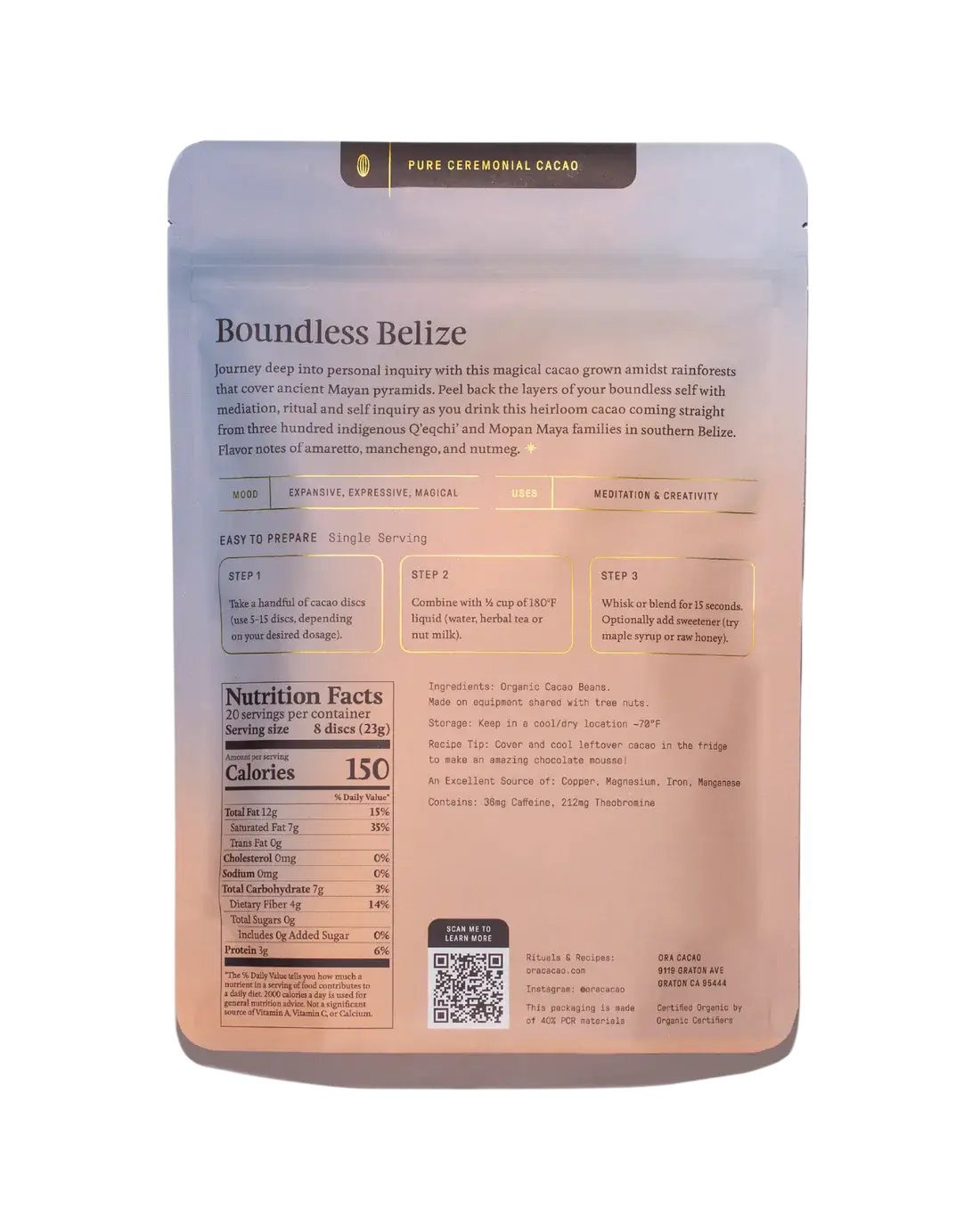 Boundless Belize - 100% Pure Organic Ceremonial Cacao