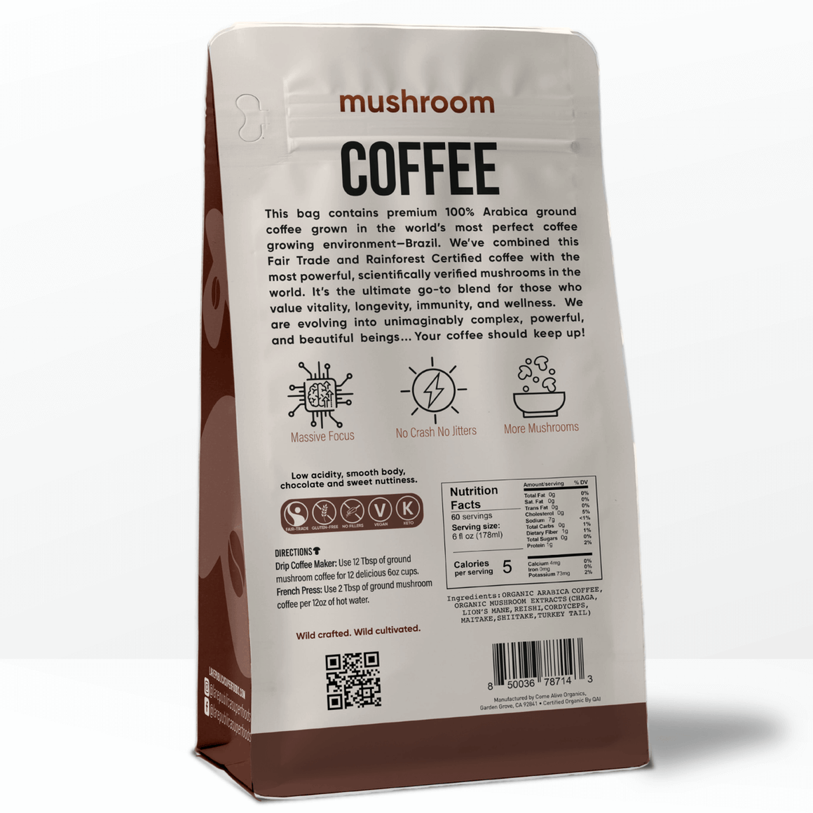 Brazilian Ground Mushroom Coffee - La Republica
