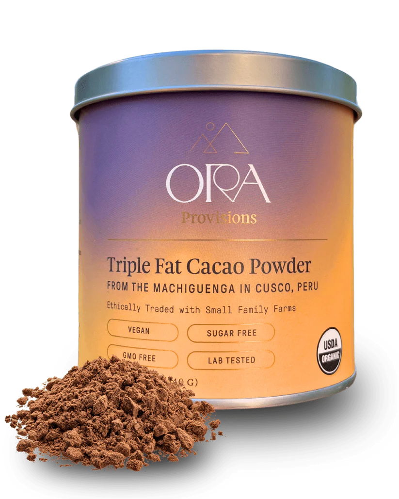 Triple Fat Cacao Powder, 100% Cacao 340g - Ora Cacao
