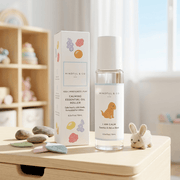 Calming Essential Oil Roller in a charming setting with playful design, perfect for children's relaxation and emotional support.