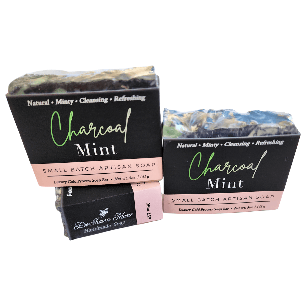 Charcoal Mint Soap Bar - Soap Boutique - Handcrafted soap bars featuring minty fresh design.