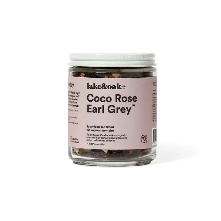 Coco Rose Earl Grey – Superfood Tea Blend 85g | Lake & Oak Tea