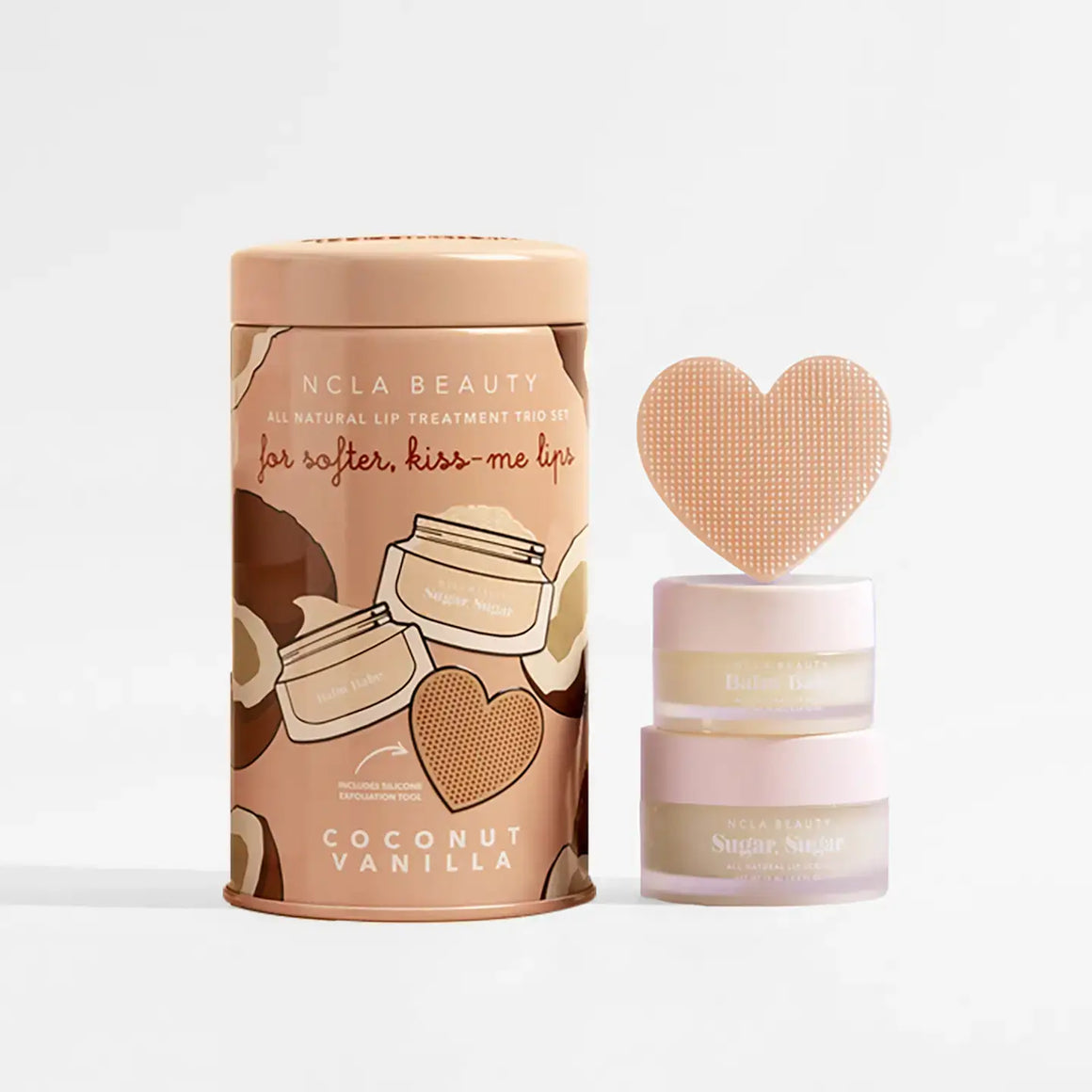 Coconut Vanilla Lip Care Set + Lip Scrubber