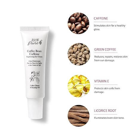Coffee Bean Caffeine Brightening Eye Cream - 100% Pure 30 ml