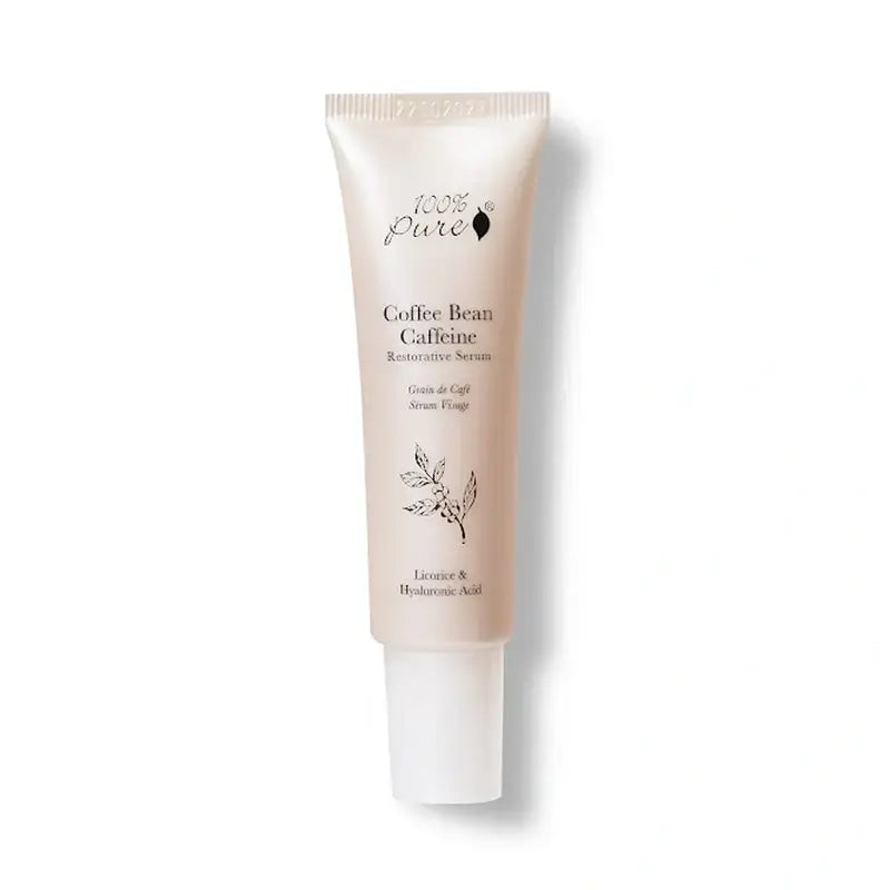 Coffee Bean Caffeine Restorative Serum from 100% Pure, designed to protect, repair, and brighten skin.