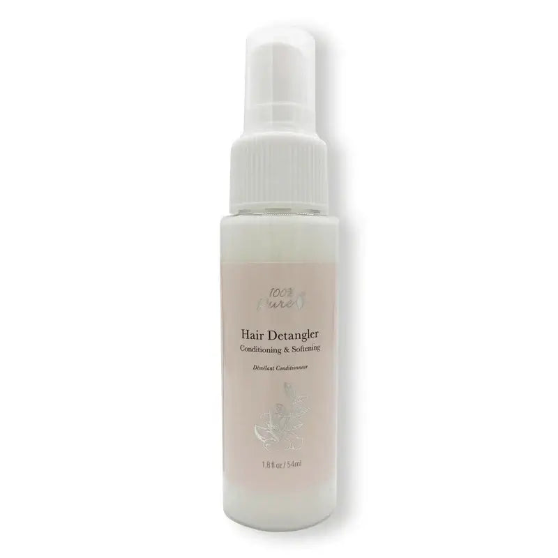 Hair detangler bottle on a white background